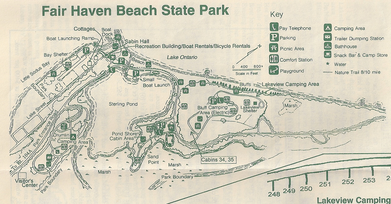  page new york state parks fair haven park map fair haven camping map