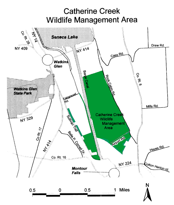 Large Map for Catharine Creek Wildlife Management Area