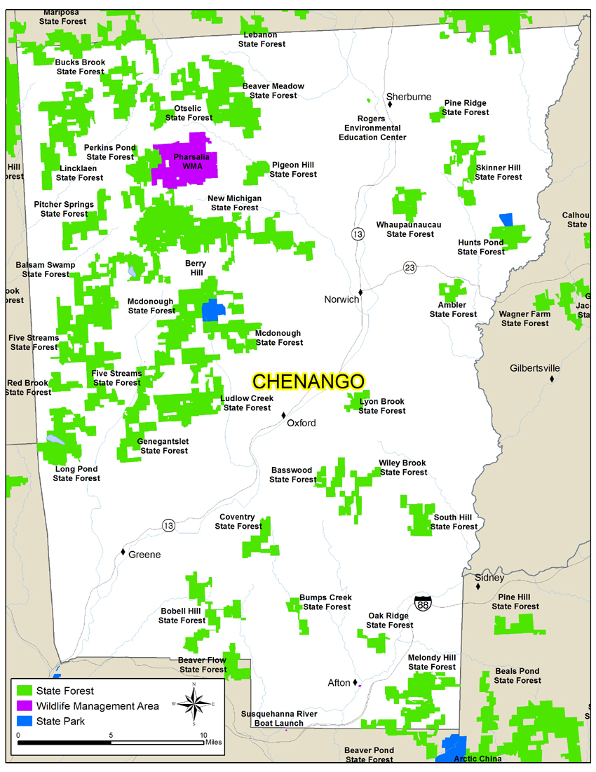 map of Chenengo County
