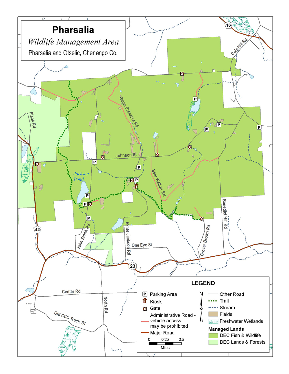 Pharsalia Wildlife Management Area Map